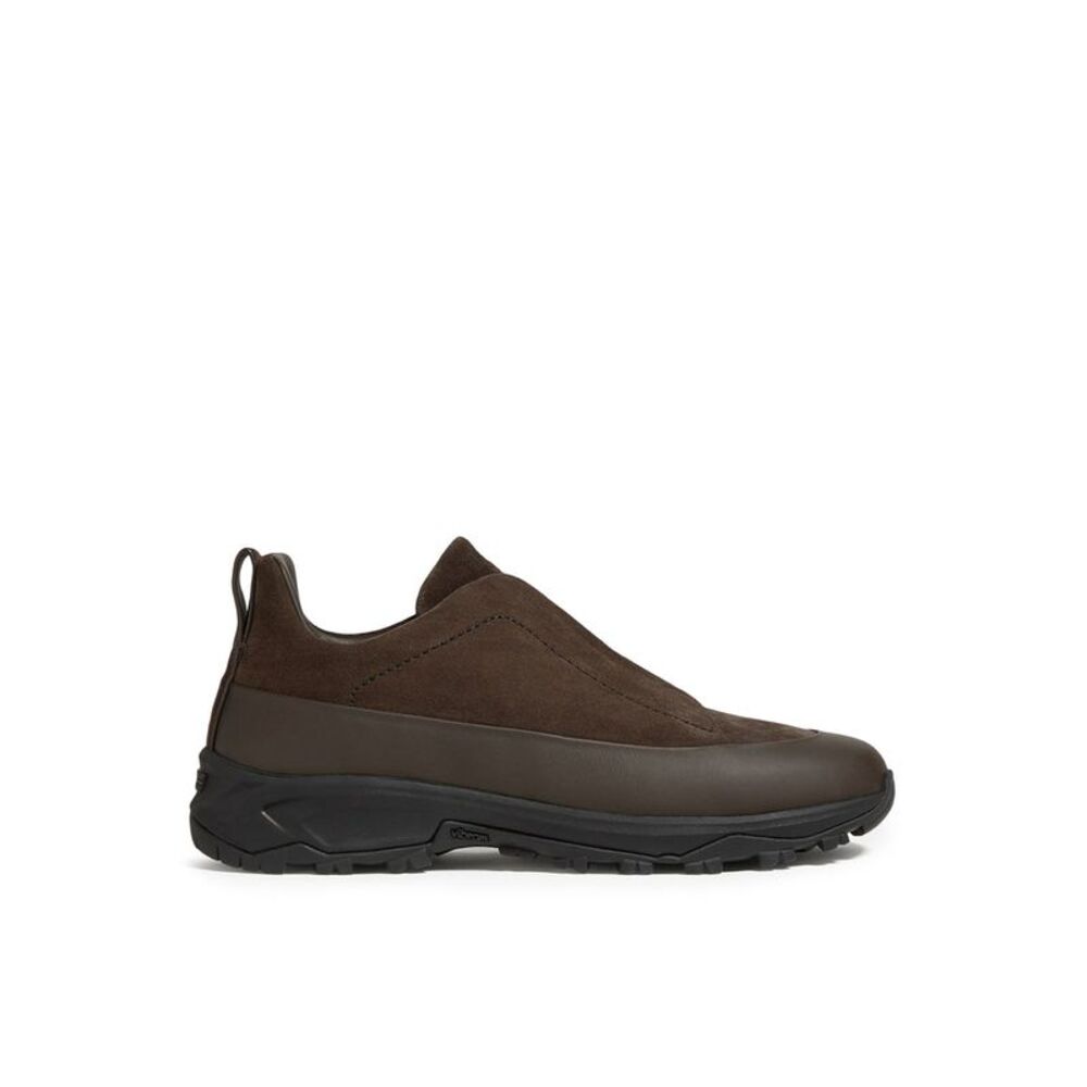 Zegna Men Triple Stitch™ Monte Sneaker In Leather And Suede